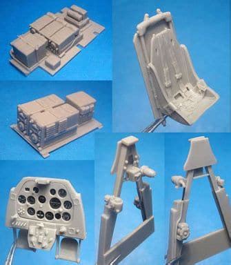 駿河屋 - 1/32 P-51Aムスタングコックピット：ホビークラフト用 ディテールアップパーツ レジンキット [VR32908]（プラモデル）