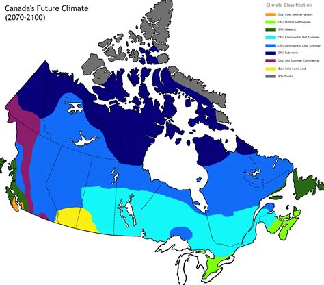 Canada's Climate Zones (2070-2100) : r/MapPorn