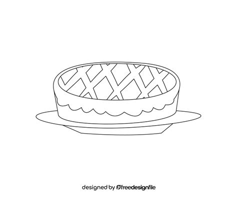 Cartoon pie black and white clipart free download