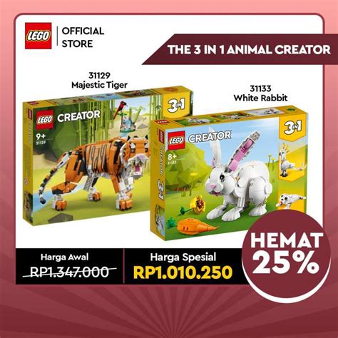 Jual The 3in1 Animal Creator Bundle - LEGO Creator 3in1 31133 White ...