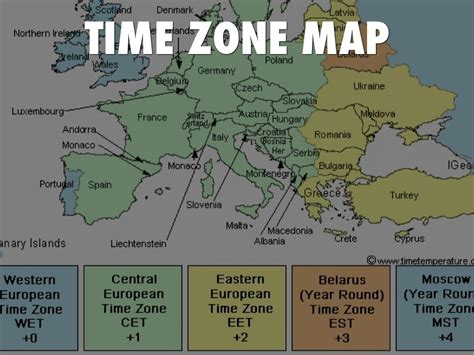 European Time Zone Map