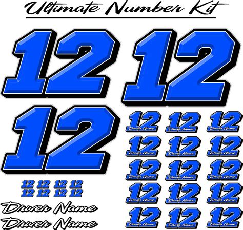 The Bump Draft Race Car Number Decal Kit Racing Graphics Lettering 245