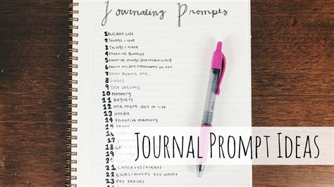 25 Journal Prompts | Journaling Ideas - YouTube