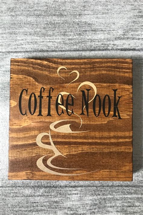 Coffee Nook Wood Coffee Lovers Sign Coffee Lovers Wood Sign | Etsy