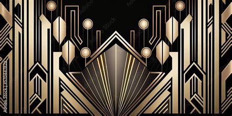 Abstract art deco. Great Gatsby 1920s geometric architecture background ...