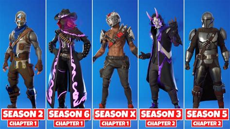 Evolution of Fortnite Tier 1 Battle Pass Skins! (Chapter 1 Season 1 ...