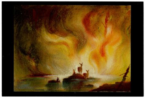 Disney Bambi Forest Fire - Concept Art by Tyrus Wong Postcard | Other ...