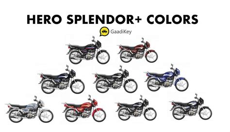 2019 Hero Splendor Colors: (Splendor+ aka Splendor Plus IBS) - GaadiKey