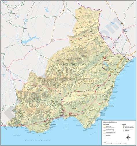 Almeria - province digital map