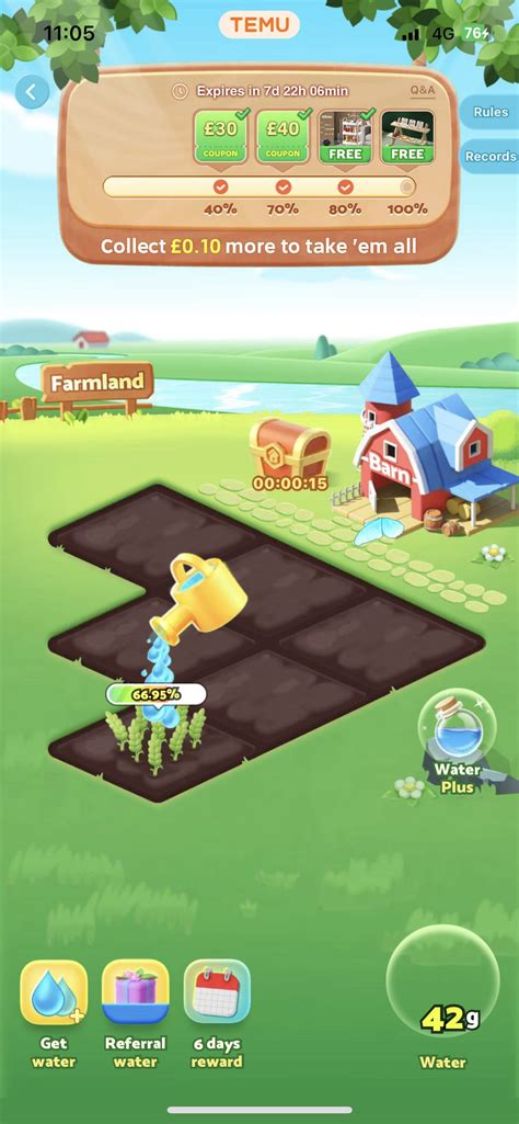 Temu Farmland game - Make Money Without A Job