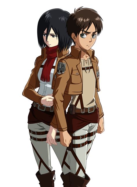 Shingeki No Kyojin Eren And Mikasa