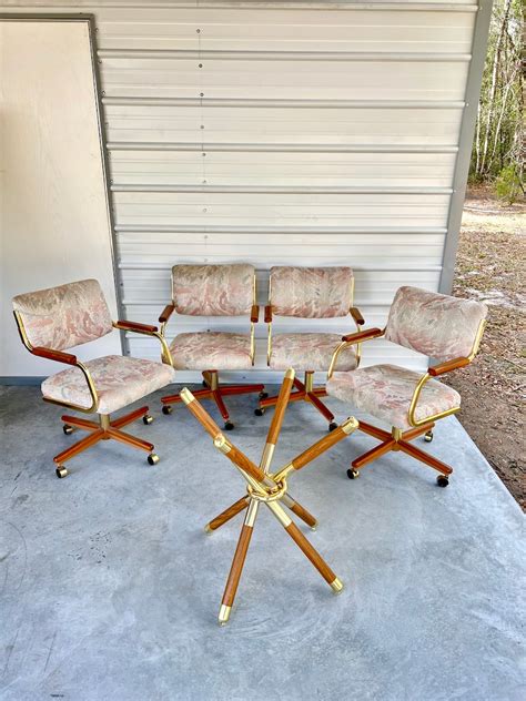 Vintage Chromcraft Dining Set Caster Chairs With Glass Top Mid - Etsy UK