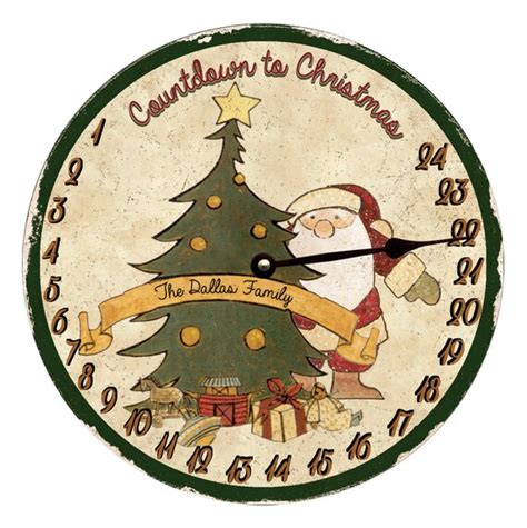 Countdown Christmas Clock Personalized Clock - Etsy