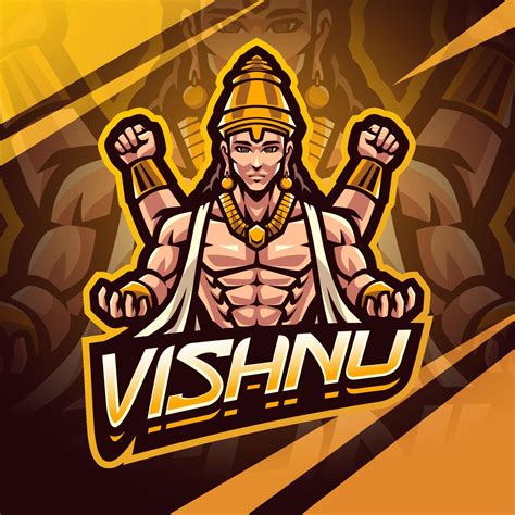 Vishnu esport mascot logo design 15644188 Vector Art at Vecteezy