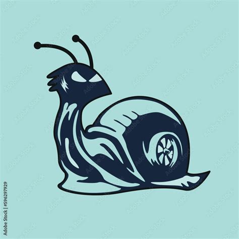 turbo snail cartoon illustration for any purpose with background Stock ...