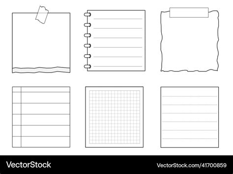 Set of blank black and white memo templates Vector Image