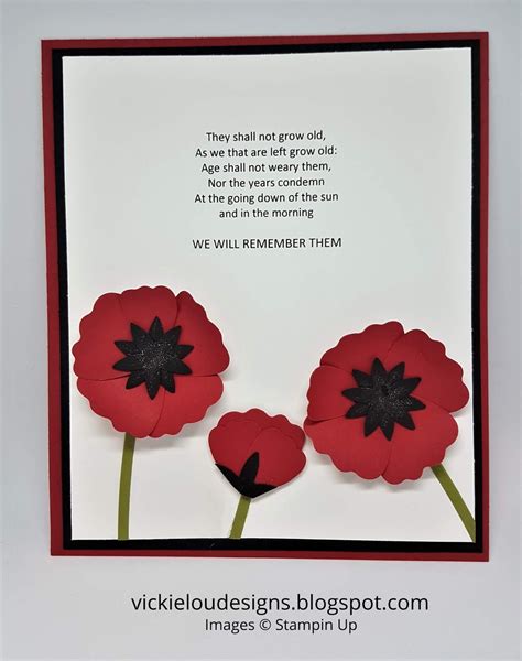 Vickie Lou Designs: Remembrance Day Poppy Quote using Stampin Up ...