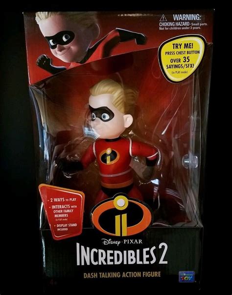 New Disney Pixar Incredibles 2 Dash Interactive Talking Action Figure ...