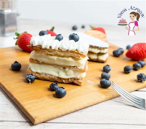 Mille-Feuille Classic French Pastry Recipe - Veena Azmanov