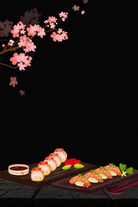 Delicious Sushi Background Poster Wallpaper Image For Free Download ...