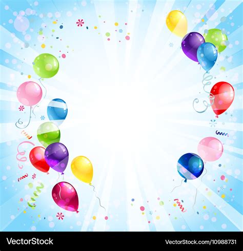 Birthday background with balloons Royalty Free Vector Image