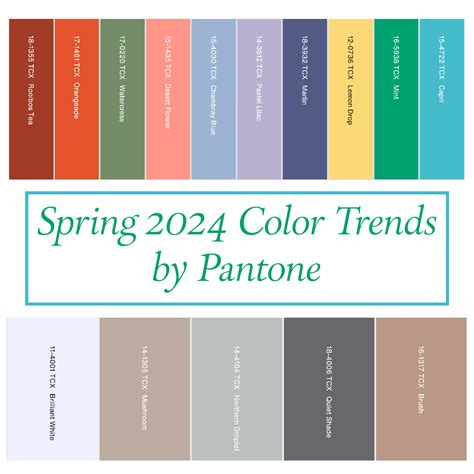 Pantone Colors For Spring 2024 - Fall Equinox 2024