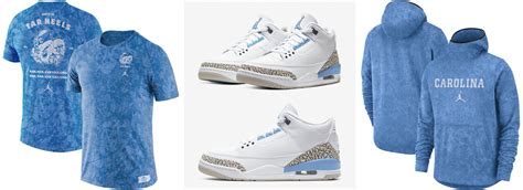 Jordan 3 UNC Tar Heels Clothing and Hats | SneakerFits.com