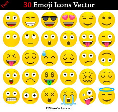 Emoji Icons Vector