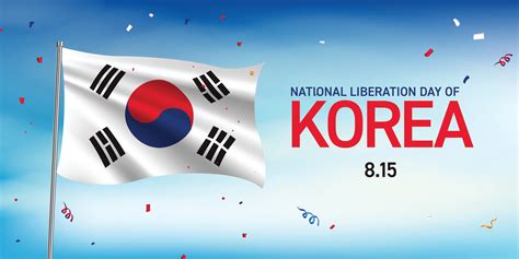 National Liberation Day of Korea, august 15 - korean flag flying and ...