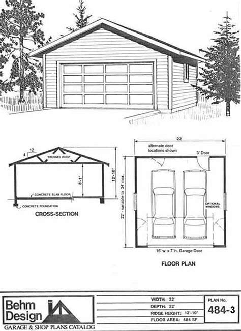 2 Car Garage Plans