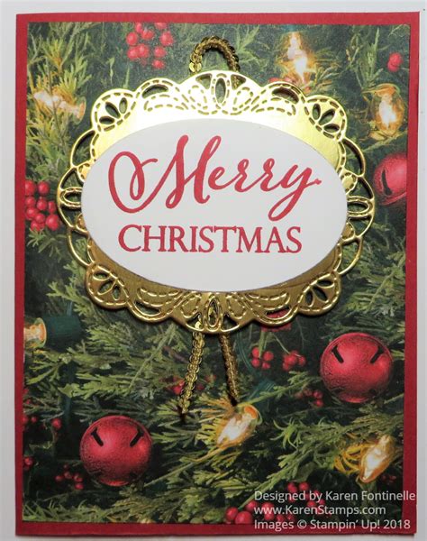 All Is Bright Merry Christmas Card | Stamping With Karen