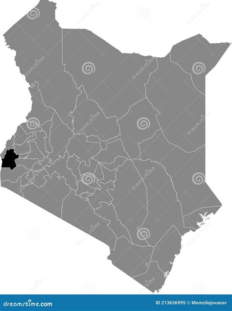 Location Map of the Siaya County of Kenya Stock Vector - Illustration ...