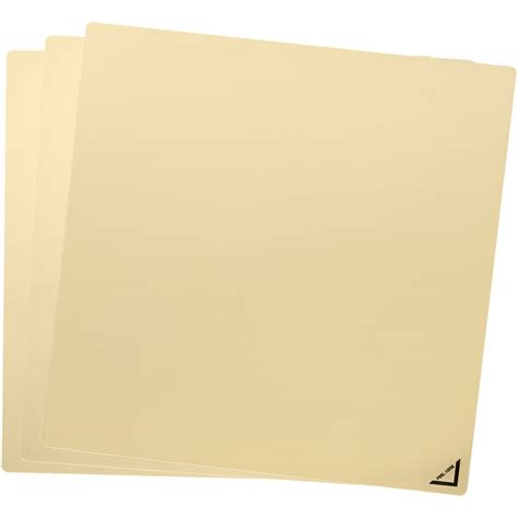 Deflecto 12" x 12" Gold Acrylic Craft Sheet / Write-On Sign - 3/Pack