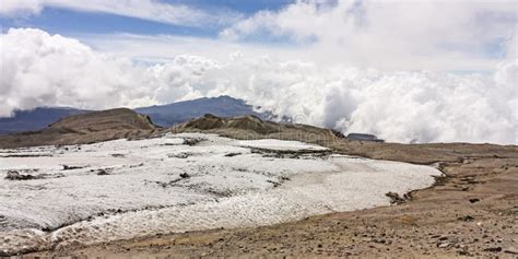 Glacier Volcano Nevado Del Ruiz Stock Image - Image of climate ...