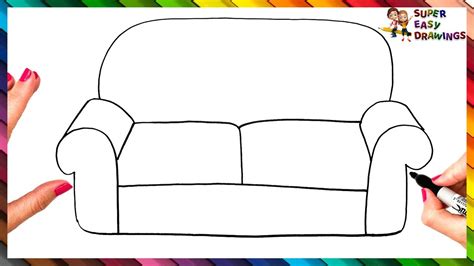 How To Draw A Couch Cute Easy Drawings Easy Drawings Doodle Drawings ...