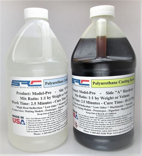 CASTING RESIN Liquid Plastic Polyurethane (1 Gallon Kit) - Resin Craft ...