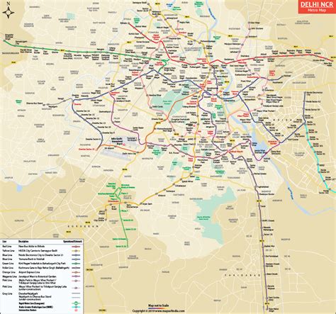 Delhi NCR Metro Network Map