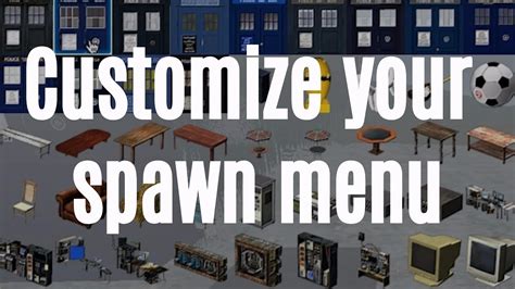 How to Customize your garry's mod spawn menu - YouTube