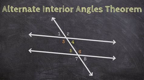 Alternate Interior Angles Theorem with Parallel Lines - YouTube