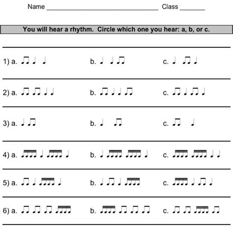 Music Theory Rhythm Exercises