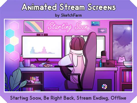 Animated Twitch Overlay Stream Screen / Egirl Desk Bedroom / - Etsy Canada