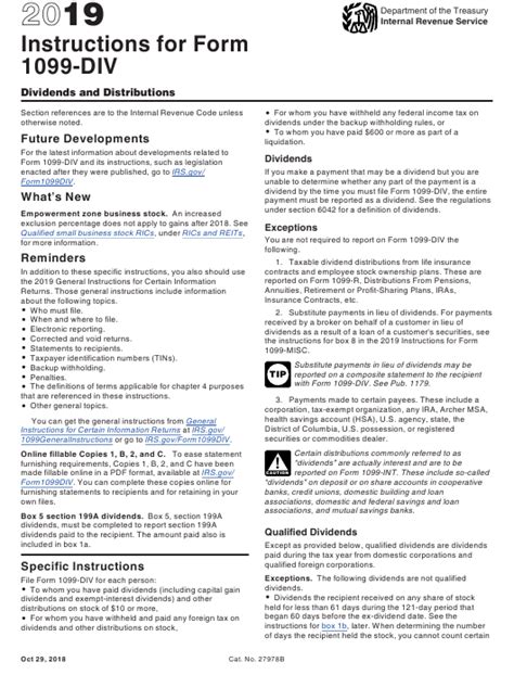 Instructions for IRS Form 1099-div - Dividends and Distributions ...