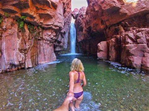 2.5mi hike 2h45m east of Phoenix - This waterfall, known as Cibecue ...