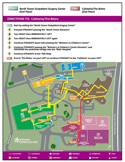 St. Vincent Hospital Birmingham Campus Map