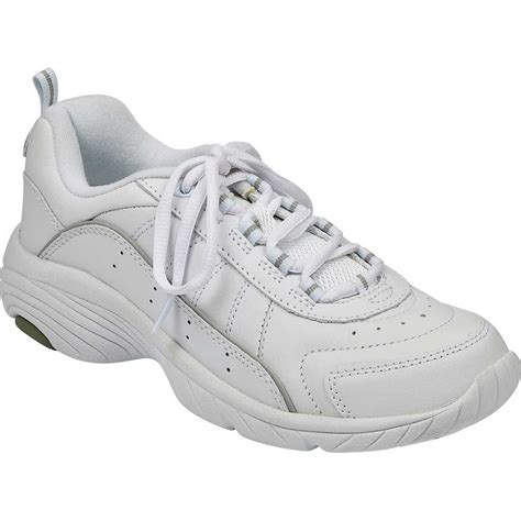 Easy Spirit - Women's Easy Spirit Punter White/Light Gray Leather 8 W ...