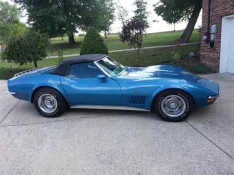 Sell used 1971 Corvette Convertible, Mulsanne Blue With Dark Blue ...