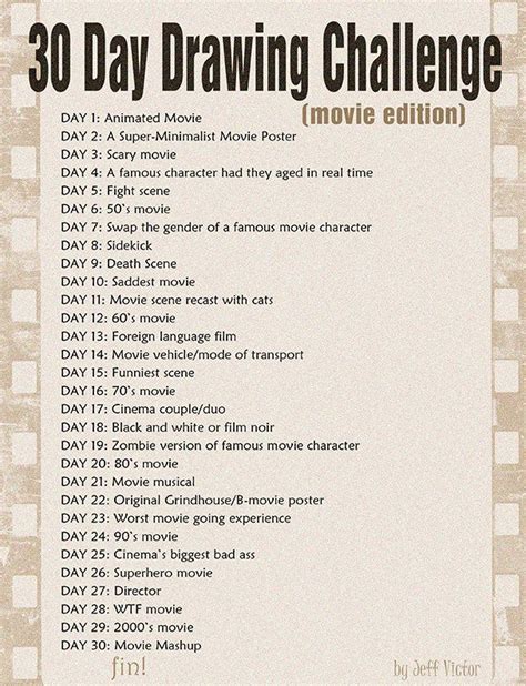 30 Day Drawing Challenge Prompts – Warehouse of Ideas