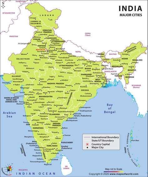 Major Cities in India | India City Map