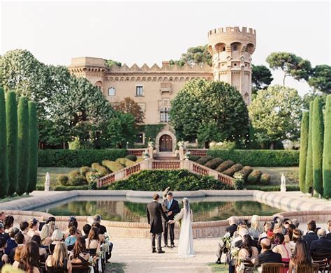 Elegant Barcelona Destination Castle Wedding | PreOwned Wedding Dresses ...