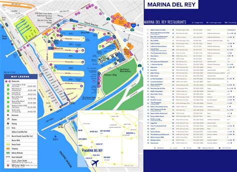 Marina del Rey Hotels And Restaurants Map - Ontheworldmap.com